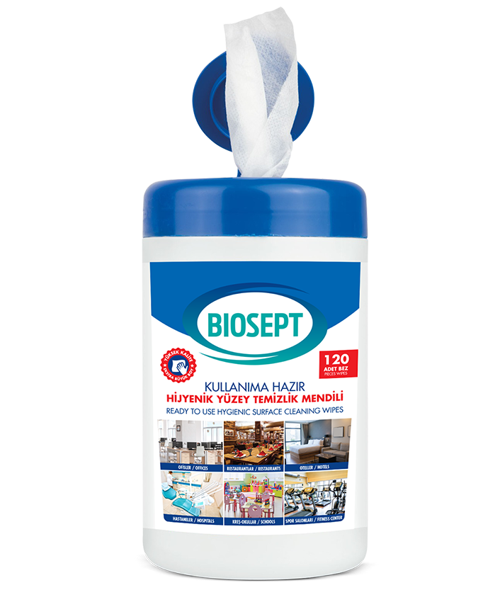 Yüzey Temizlik Mendili (Silindir 120 Adet)-image